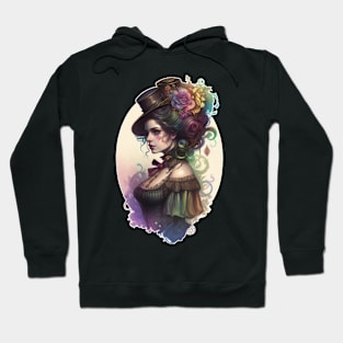 Whimsical Victorian Lady: Pastel Art Hoodie